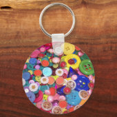 Colorful Button Collage Sleutelhanger (Voorkant)