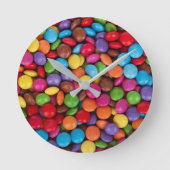 Colorful Button Snoep Quirky Ronde Klok (Voorkant)