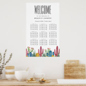 Colorful Cacti | 9 Tafelplaatje Poster (Keuken)