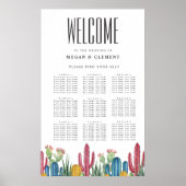 Colorful Cacti | 9 Tafelplaatje Poster (Voorkant)