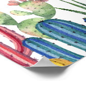 Colorful Cacti | 9 Tafelplaatje Poster (Hoek)