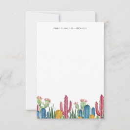 Colorful Cacti Bloom | BRIEFPAPIER Notitiekaartje