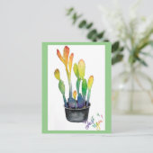 Colorful Cacti Briefkaart (Staand voorkant)