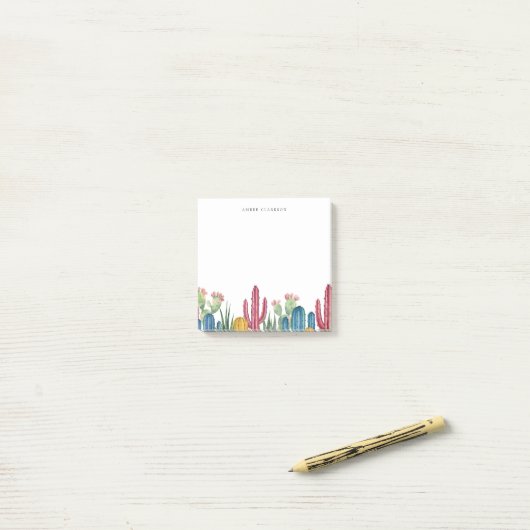 Colorful Cacti Post-it® Notes (Op bureau)