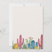 Colorful Cacti | Woestijnthema bruiloft Kaart (Achterkant)
