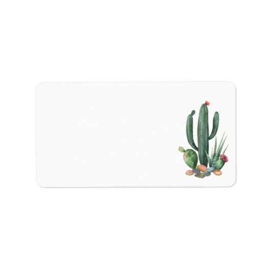 Colorful Cacti | Woestijnthema | Retouradres Etiket (Voorkant)