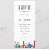 Colorful Cacti | Woestijnthema | Weddenschap-progr Programmakaart (Voorkant)