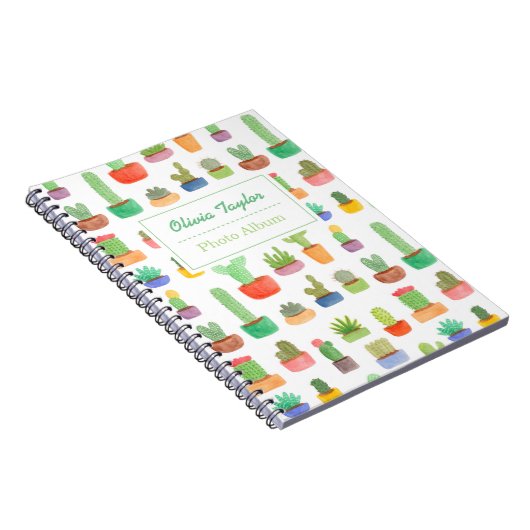Colorful Cactus and Succulents Pattern-laptop Notitieboek (Rechterzijde)