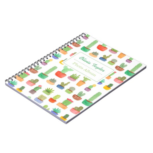 Colorful Cactus and Succulents Pattern-laptop Notitieboek (Linkerzijde)