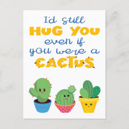 Colorful Cactus bekent moderne leuke Valentijn Briefkaart