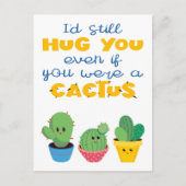 Colorful Cactus bekent moderne leuke Valentijn Briefkaart (Voorkant)