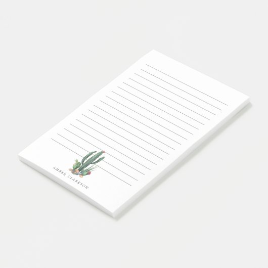 Colorful Cactus Bloom | Geld Post-it® Notes (Schuin)