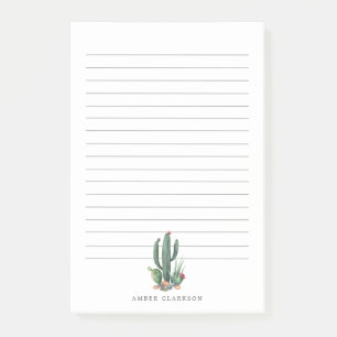 Colorful Cactus Bloom Geld Post-it® Notes