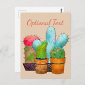 Colorful Cactus Garden Briefkaart (Voorkant / Achterkant)