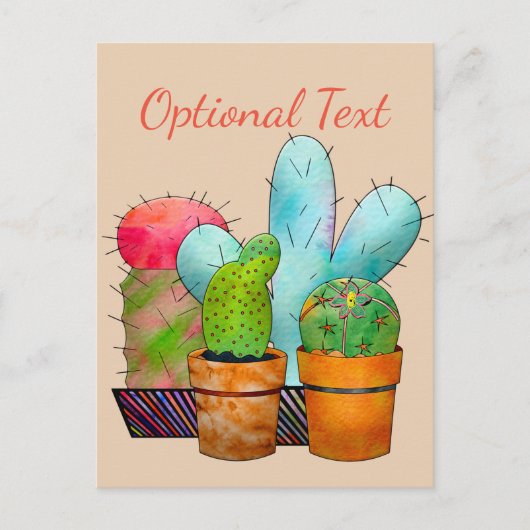 Colorful Cactus Garden Briefkaart (Voorkant)