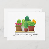 Colorful Cactus Garden/Hallo Briefkaart (Voorkant / Achterkant)