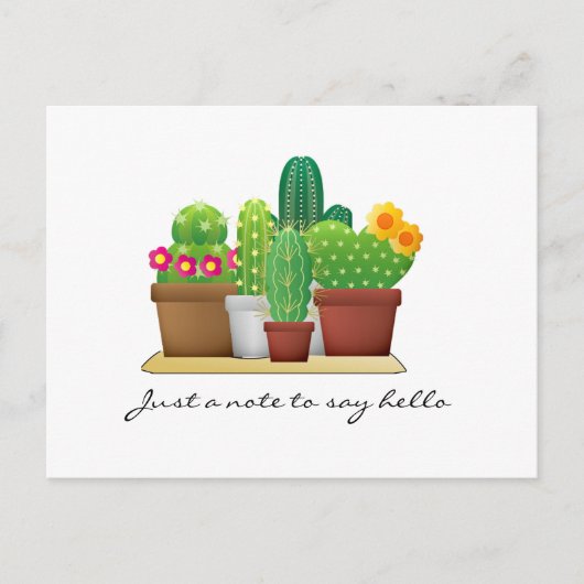Colorful Cactus Garden/Hallo Briefkaart (Voorkant)