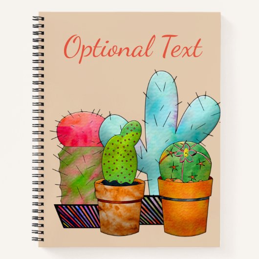 Colorful Cactus Garden Notitieboek (Voorkant)