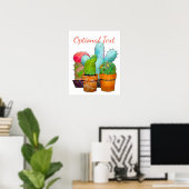 Colorful Cactus Garden Poster (Thuiskantoor)