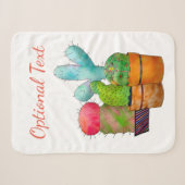 Colorful Cactus Garden Sherpa Deken (Voorkant (horizontaal))