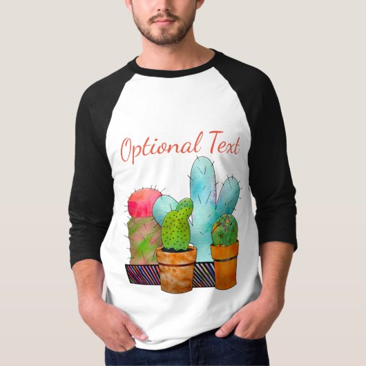 Colorful Cactus Garden T-shirt (Voorkant)