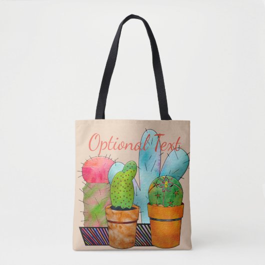 Colorful Cactus Garden Tote Bag (Voorkant)
