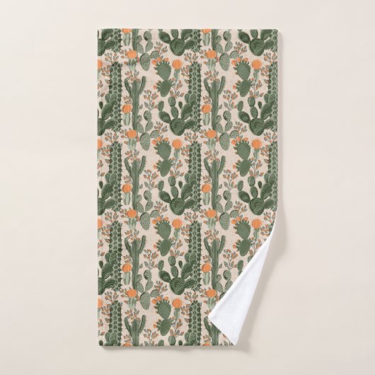 Colorful Cactus Pattern Bad Handdoek (Handdoek)