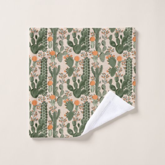Colorful Cactus Pattern Bad Handdoek (Wasdoekje)