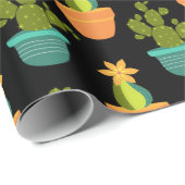 Colorful Cactus Pattern Cadeaupapier (Rol Hoek)