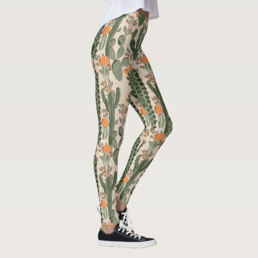 Colorful Cactus Pattern Leggings (Rechts)
