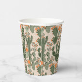 Colorful Cactus Pattern Papieren Bekers (Rechts)