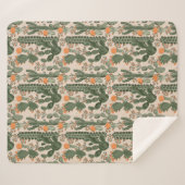 Colorful Cactus Pattern Sherpa Deken (Voorkant (horizontaal))
