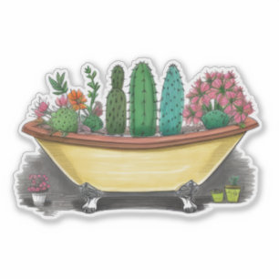 Colorful Cactus Sticker