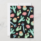 Colorful Cactus Tacos & Tequila-uitnodigingen Kaart (Achterkant)