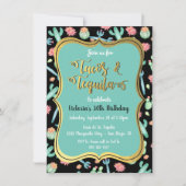 Colorful Cactus Tacos & Tequila-uitnodigingen Kaart (Voorkant)