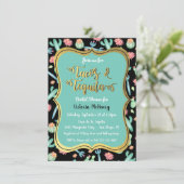 Colorful Cactus Tacos & Tequila Vrijgezellenfeest Kaart (Staand voorkant)