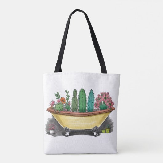 Colorful Cactus Tote Bag (Achterkant)