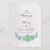 Colorful Cactus Wedding Kaart (Voorkant / Achterkant)