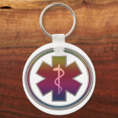 Colorful Caduceus Sleutelhanger (Voorkant)