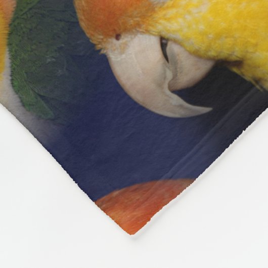 Colorful Caique Parrot Fleece Deken (Hoek)