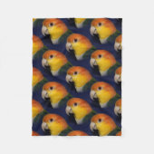 Colorful Caique Parrot Fleece Deken (Voorkant)