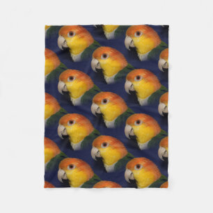 Colorful Caique Parrot Fleece Deken