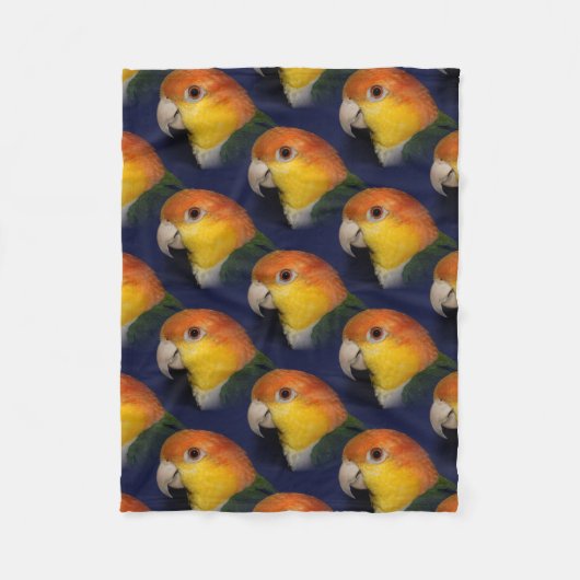 Colorful Caique Parrot Fleece Deken (Voorkant)
