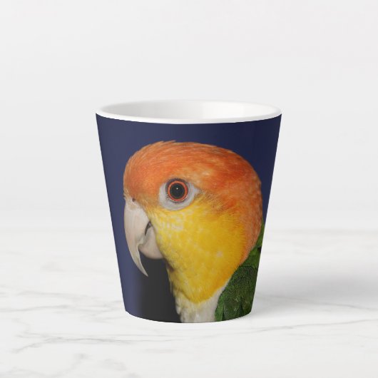 Colorful Caique Parrot Latte Mok (Voorkant)