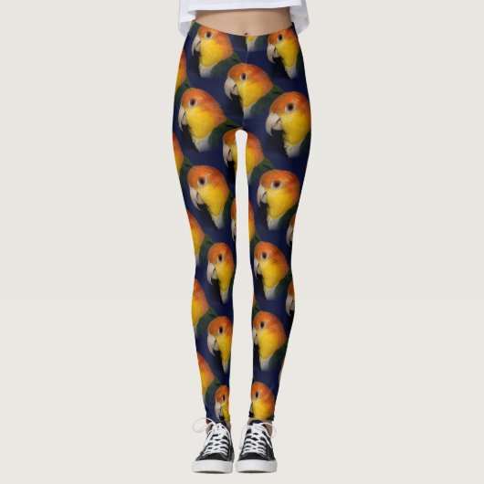 Colorful Caique Parrot Leggings (Voorkant)