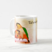 Colorful Caique Parrot Pair Bird Art gepersonalise Koffiemok (Voorkant links)