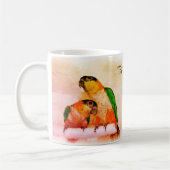 Colorful Caique Parrot Pair Bird Art gepersonalise Koffiemok (Links)
