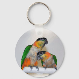 Colorful Caique Parrot Pair Sleutelhanger