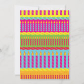 Colorful Cake1st Birthday Cute Invitations Kaart (Achterkant)