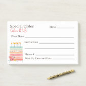 Colorful Cake Bakery Special Order Note Pad (Op bureau)